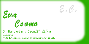 eva csomo business card